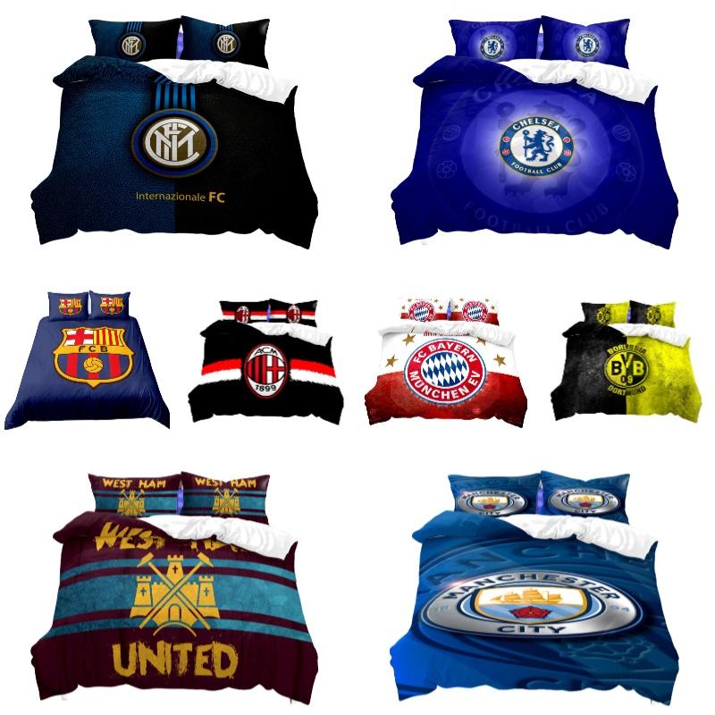 High-quality Bed Linens 3-piece Set Digital Printed Design Mixed Fiber Material Queen Size