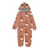 Christmas Print Family Matching Hooded Long Sleeved Zippered Jumpsuit Set
