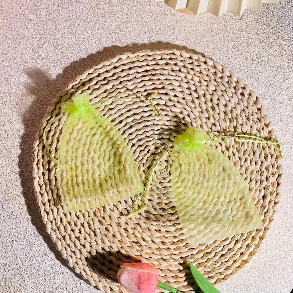 100 Farbige Transparente Garnbeutel Schmuck Süßigkeiten Geschenk Kosmetik Probeverpackungsbeutel Mehrere Größen Einfarbig Bündeltaschen