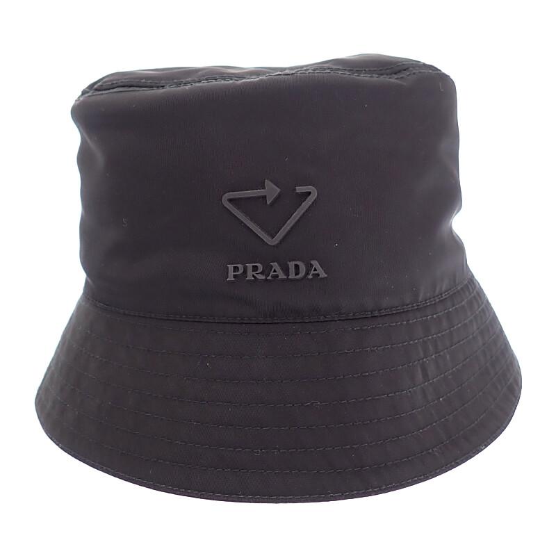 Prada 2HC137_2DRT_F0002 L Hat Black Nylon Mens
