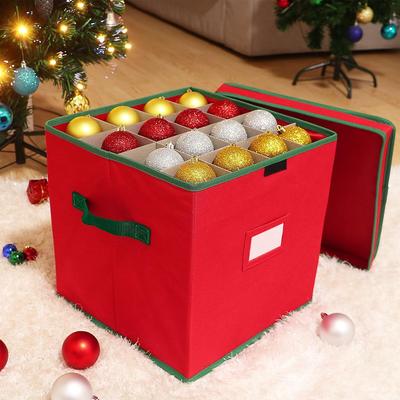 Christmas Ornament Storage Box with Dividers Christmas Storage Containers Xmas Decoration Storage Box Stores Up To 64 Ornaments