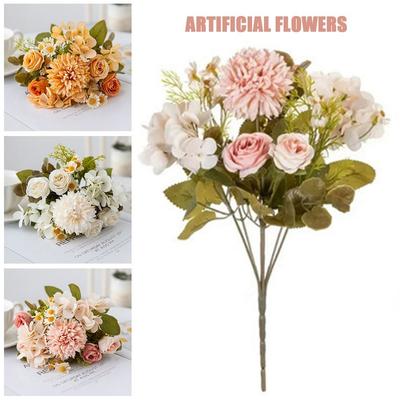 Fashion 28.5cm Artificial Flowers DIY Colorful Chamomile Combination Landscape Hydrangea Christmas Accessories