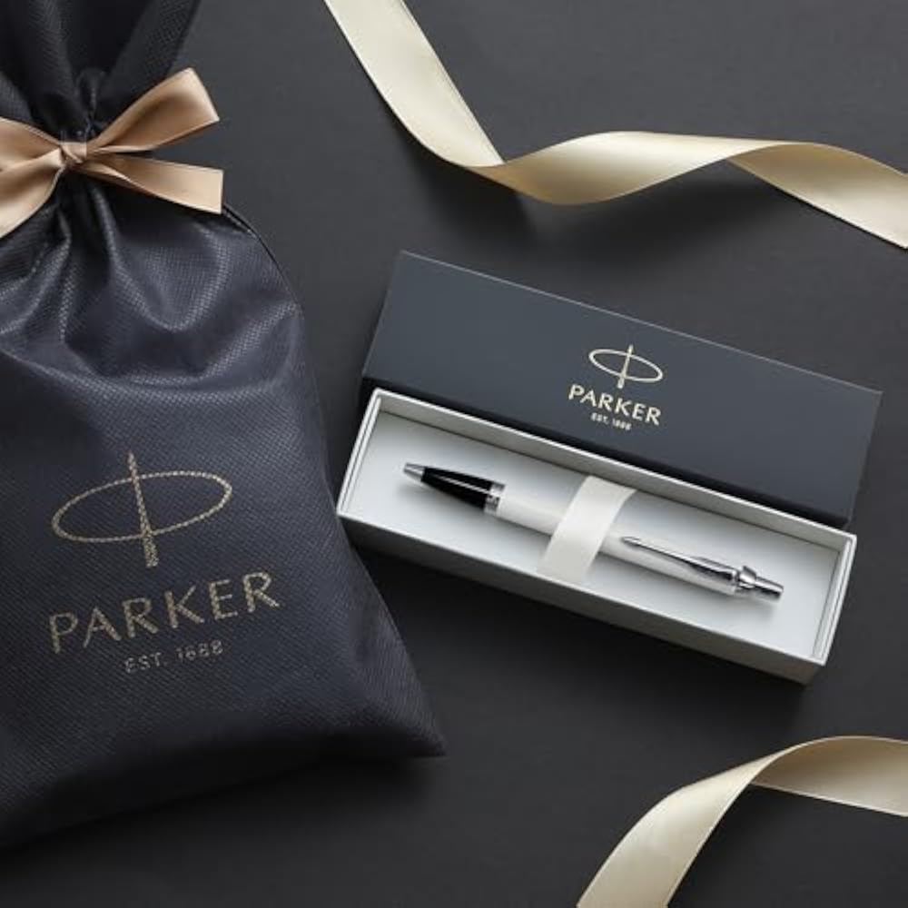 PARKER Parker Ballpoint Pen, IM, White CT, Medium, Oily Brand, Wrapping Bag, Gift Box Included, P...