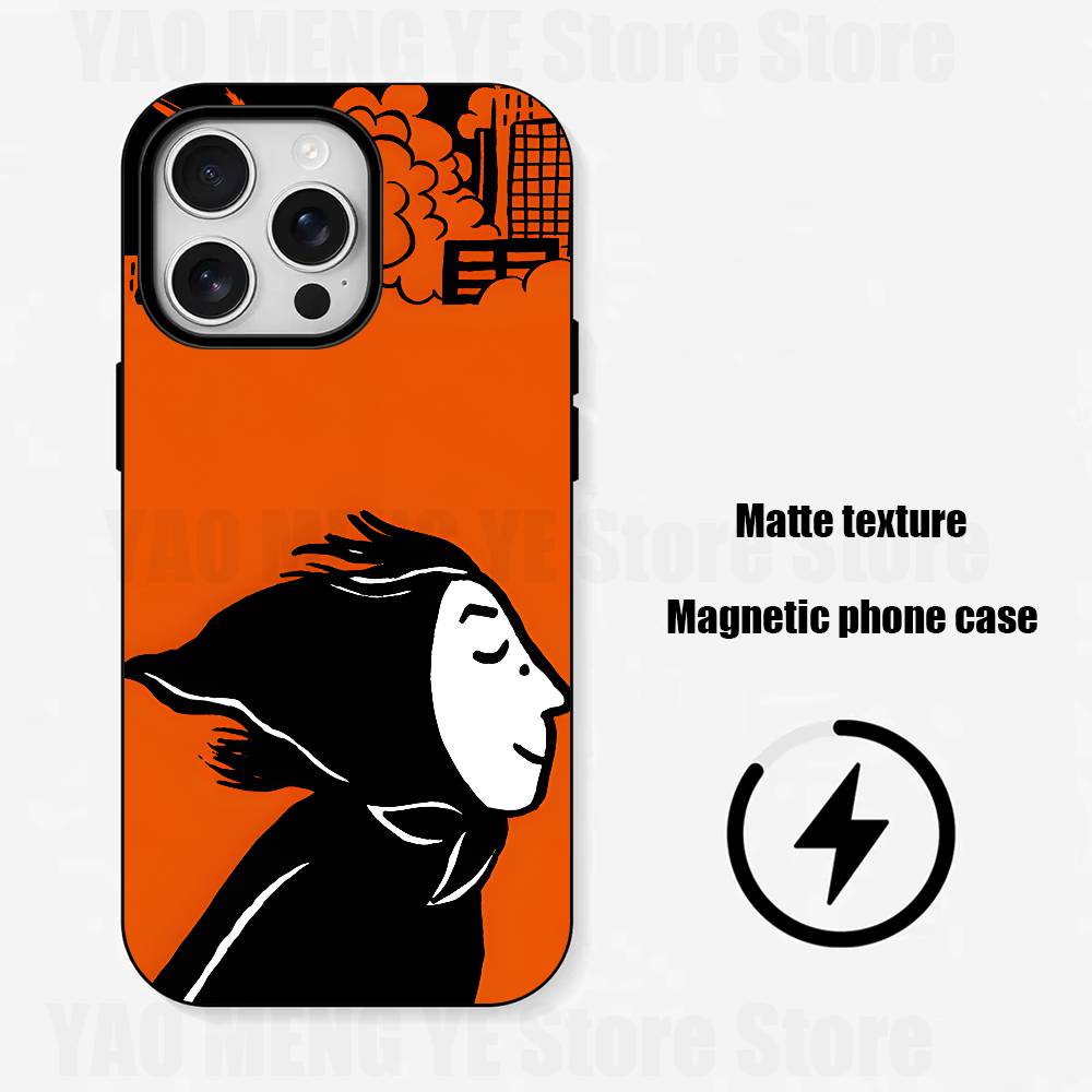 Persepolis Comics Slim Matte Magnetic For Case For Iphone 17,16,15,14,13,12,11 Pro Max Mini Plus New Frosted Soft Shell