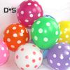 100 Pcs Colorful Polka Dot Balloons 12-inch Large Assorted Latex Balloons for Birthday Party Supplies Wedding Festival Decoration