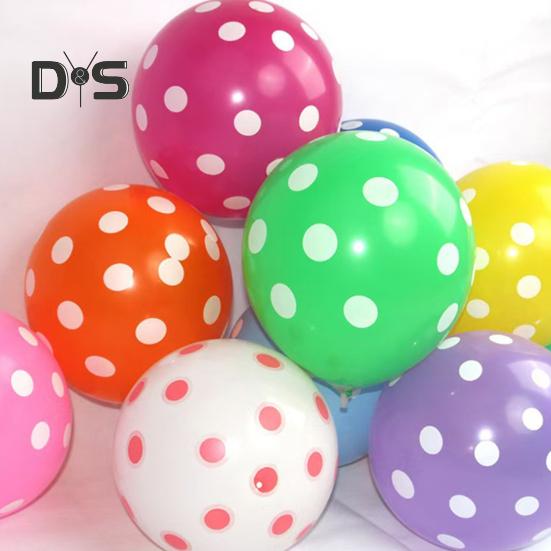 100 Pcs Colorful Polka Dot Balloons 12-inch Large Assorted Latex Balloons for Birthday Party Supplies Wedding Festival Decoration