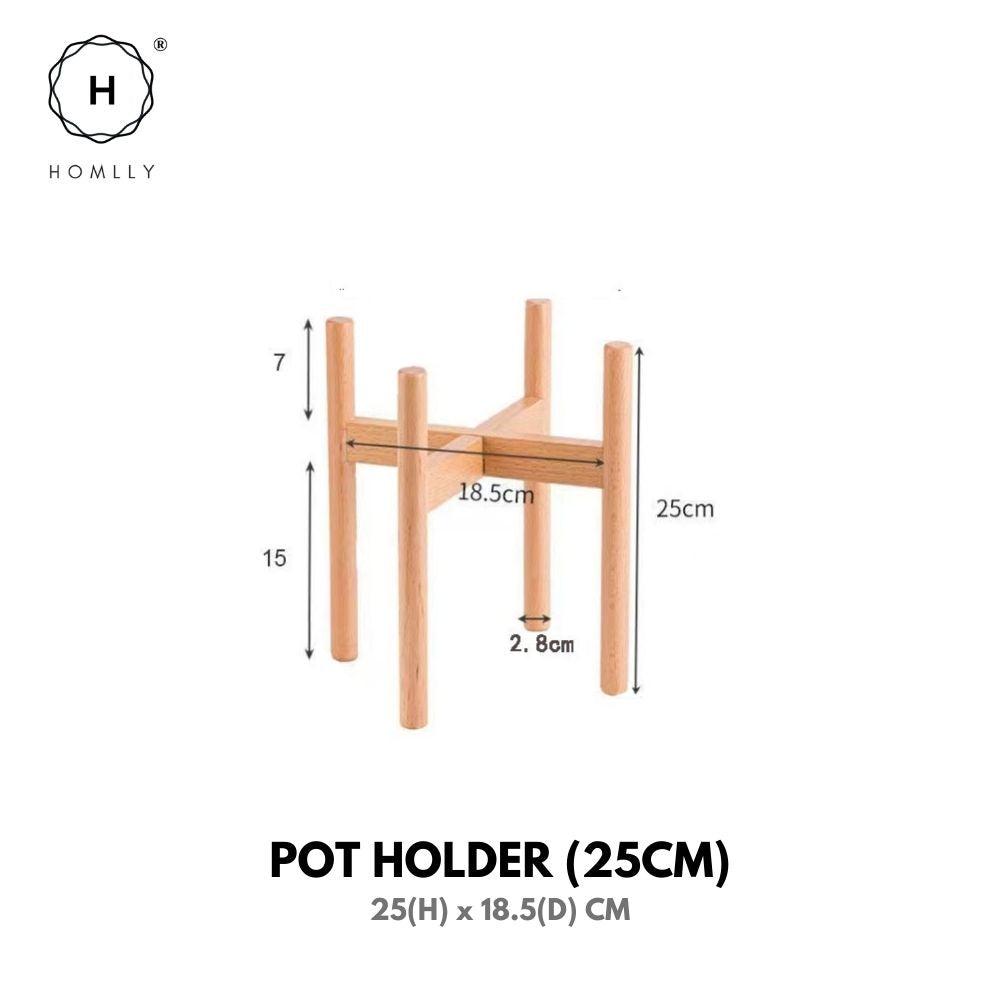 

Homlly Mid Century Modern Bamboo Plant Stand Pot Holder Rack pot holder(25cm)