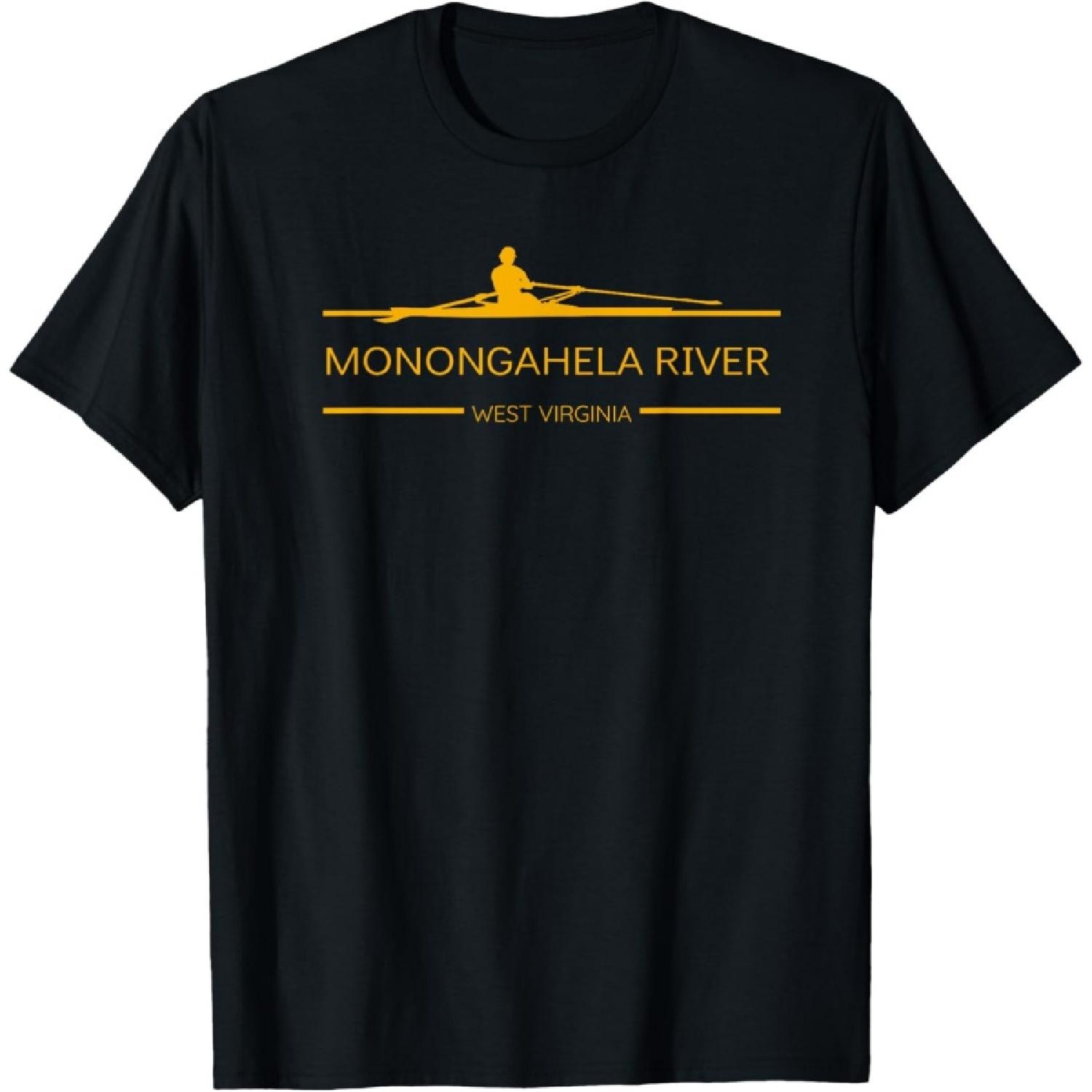 Monongahela River Rowing West Virginia National Forest Kayak T-Shirt S