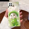 Case For OPPO Reno 4F A73 A93 4G F17 Pro Casing Clear Luxury Cute Love Rabbit Funny Pattern Soft Silicone Phone Case Back Cover
