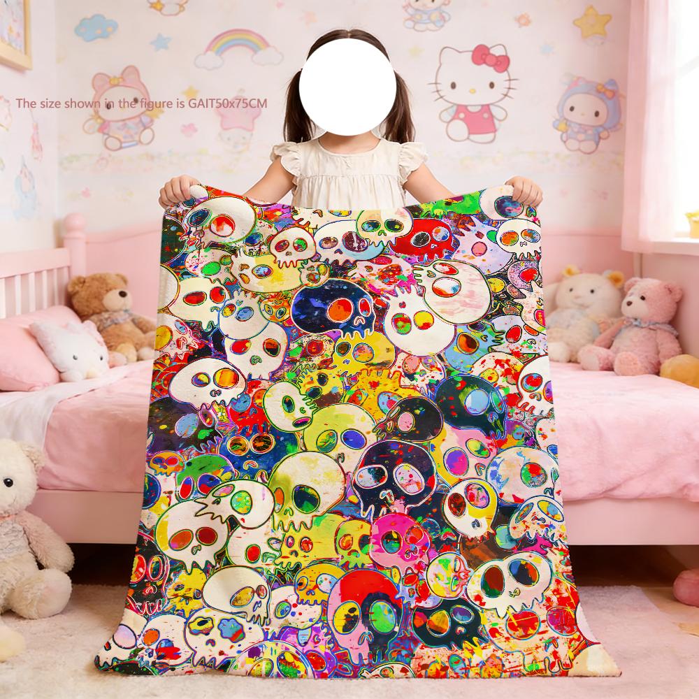 Blanket For Soft Throw MMurakami Blanket for Art Fashion Picnic Bed T-Takashi-ES Sofa Home Bedroom Cozy Warm Comfortable