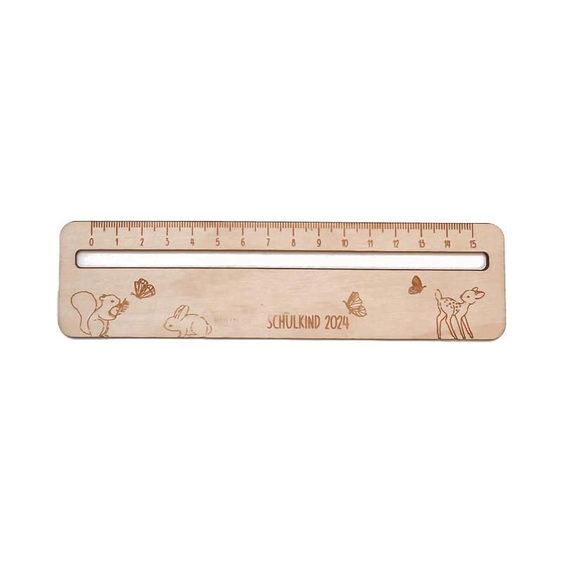 Creative Student Wooden Hollow Ruler Children'S Stationery Measuring Tool School Stationery Gift Reading Strips Drawing Ruler