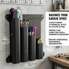 Wall Mounted Cable Ties Storage Rack Multi Slot Organizer Holder for Workshop Garage Organizer Management
