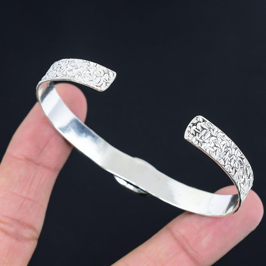 Friendship Day Sale American Dichoric Glass Gemstone Bangle 925 Sterling Silver