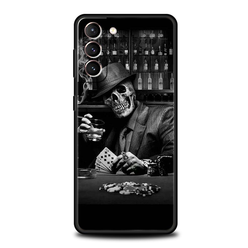 Skull Skeleton Grim Reaper Fashion Phone Case For Samsung Galaxy S24 S23 S22 S20 Ultra S21 FE 5G S10 S9 Plus S10E Silicone Cover