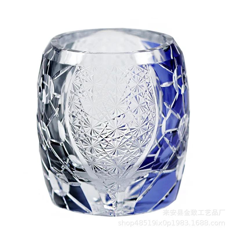 Japanese Handmade Crystal Whisky Glass, Light Luxury Retro Foreign Wine Glass