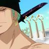 Anime ONEPIECE Roronoa Zoro Orecchini Cosplay Sauron Clip per Orecchie Orecchini con Gancio Pendente Dorato Per Donne Uomini Gioielli