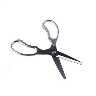 MTI Kitchen Shears All Stainless Steel, Disassemblable, Dishwasher & Sterilization Safe, 19cm, Micro-Serrated Blade, for Meat, Fish &