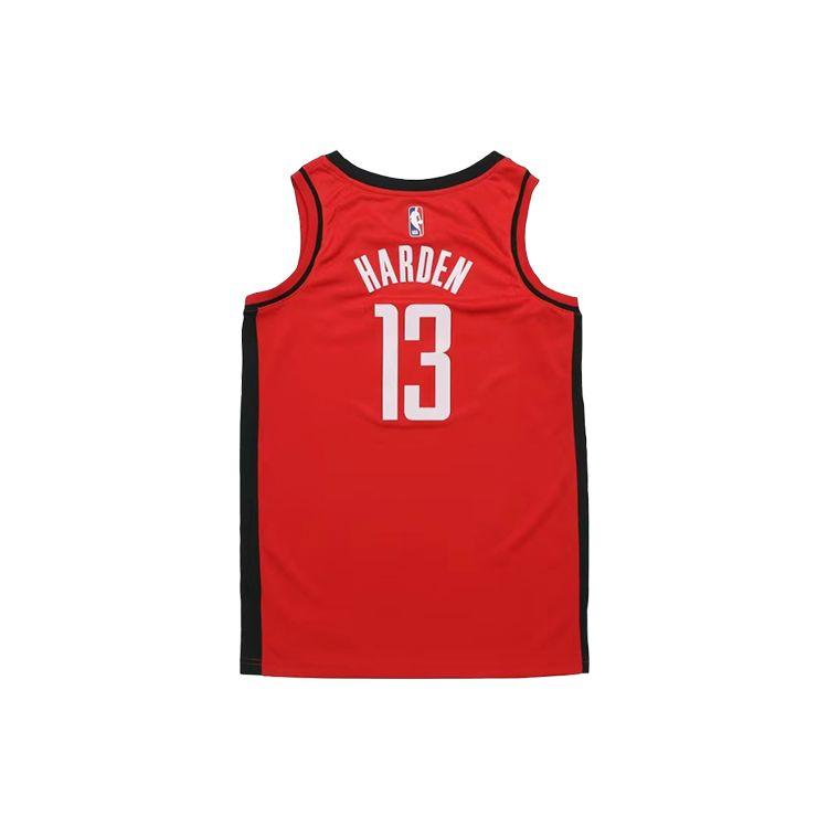 Nike X NBA Collaboration Printed Quick-Dry Sports Jersey Team Limited Edition Youth 19-20 Season Rockets Harden 13 Kids jersey Red 3Z2B7BZ2P-RCKJH