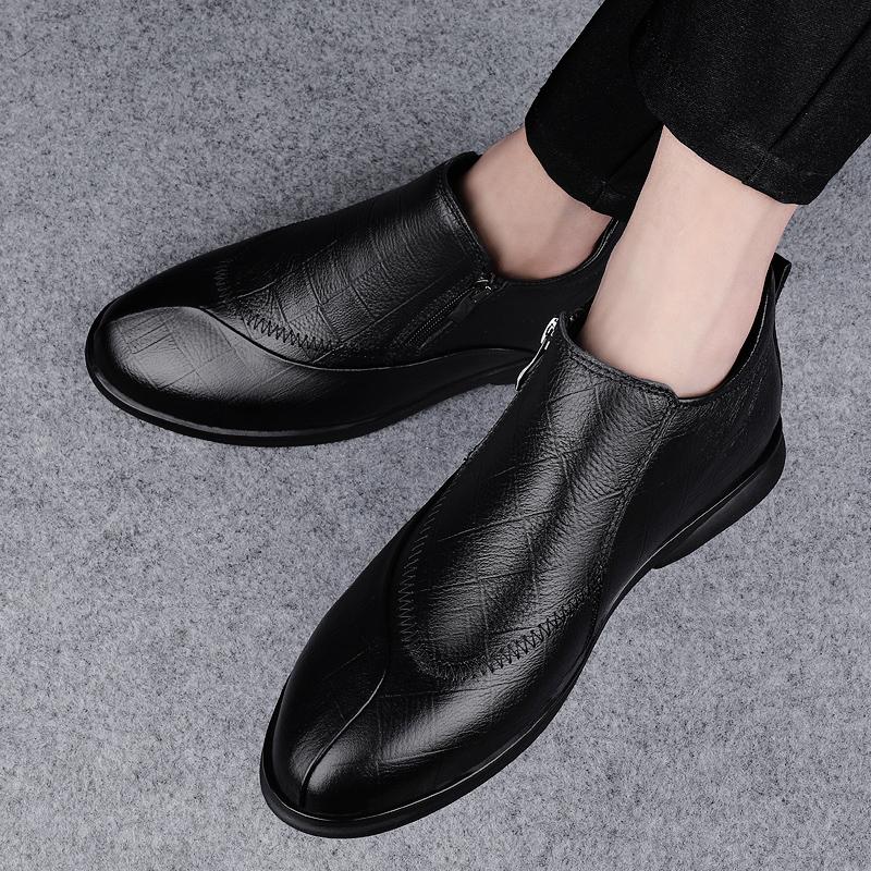 British Style Men Genuine Leather Chelsea Boots 2025 New Business Boots Outdoor Antiskid Ankle Boots Flat Designer Shoes