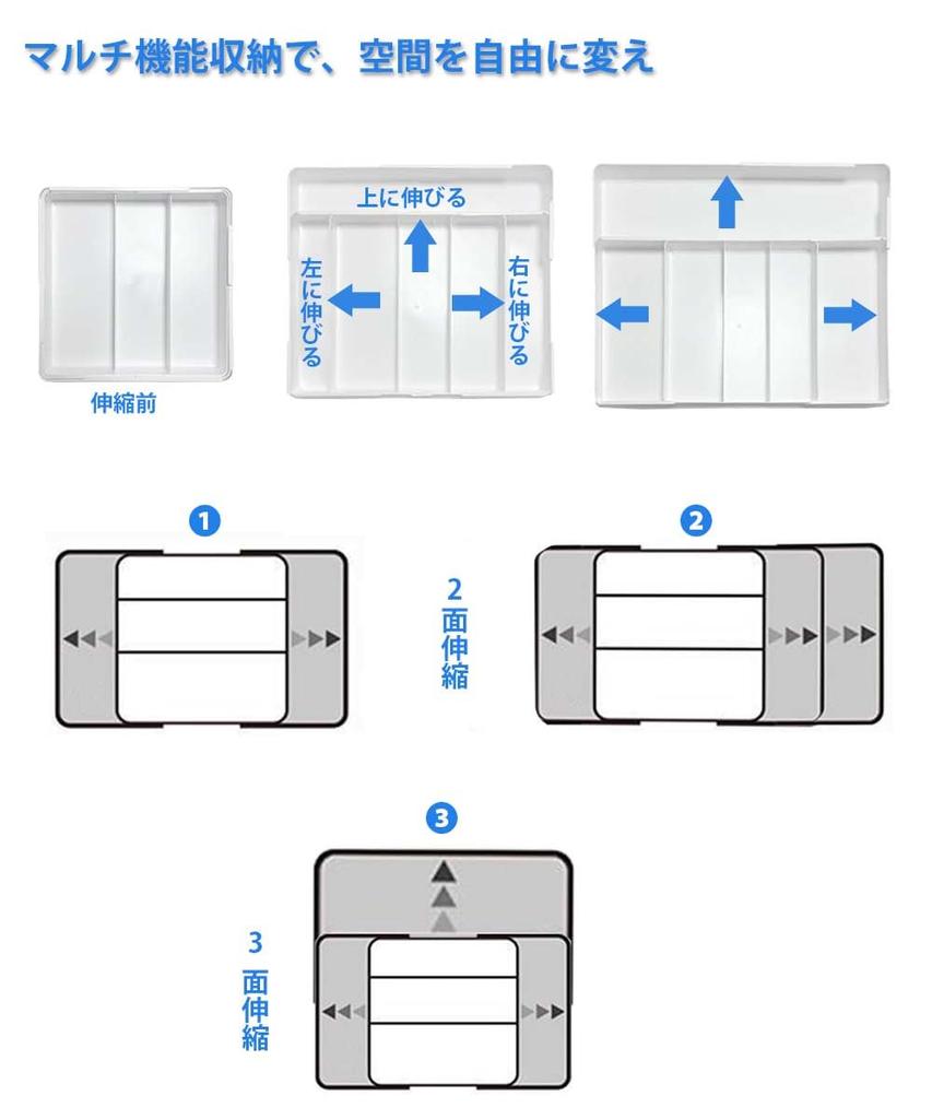 YBWBM Adjustable Cutlery Extendable Cutlery Sliding Cutlery x x Small Drawer Easy to Removable Kitchen Drawer Case, Tray, 3-Sided, Storage, Approx.