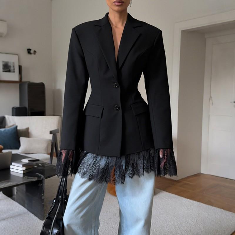 Womens Black Tailored Blazer 2025 Fall