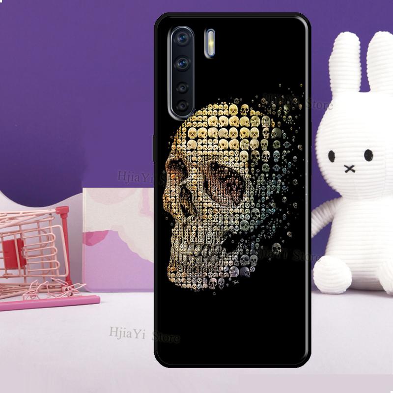 Horror Skull Gothic Phone Case For OPPO A5 A9 A31 A53 S 2020 A94 A74 A54 A72 A52 A83 A91 A93 A15 Reno 5 Lite