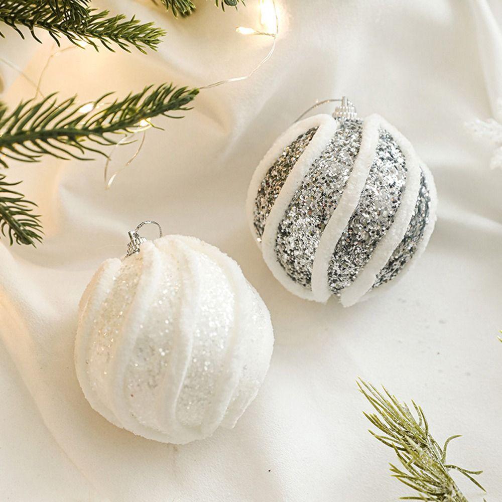 8cm Sequins Christmas Ball Pendant Cartoon Merry Christmas Tree Decor  Hotel Office Decor