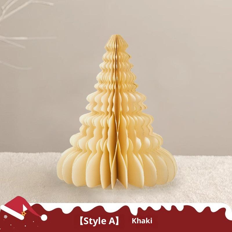 Stor juletrepynt 3D honeycomb-kule sammenleggbart papir juletre Navidad dekorasjoner skrivebord hengende juledekor