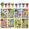 8 Sheets/Pack Diy Cartoon Game Waterproof Puzzle Stickers Cute Stress Relief Creative Educational Assembly Puzzle Toy Party Gift