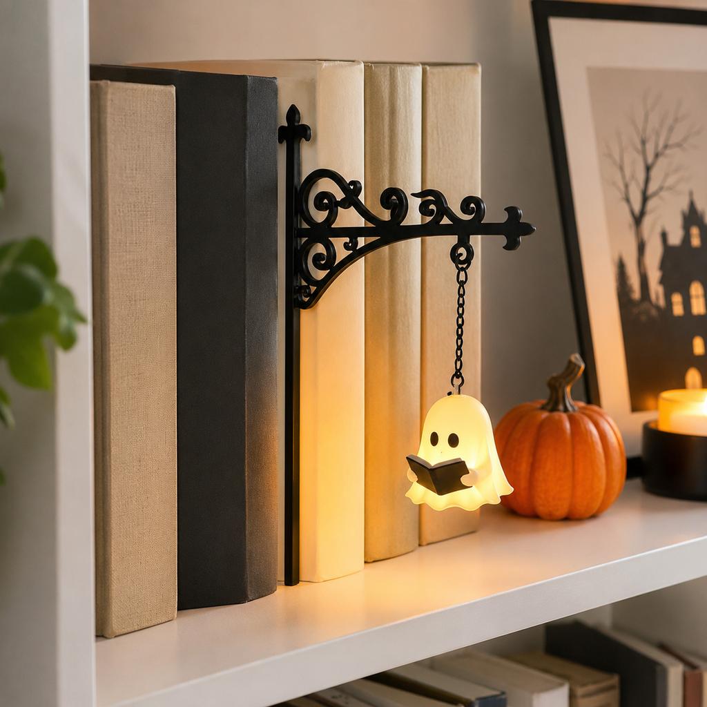Vintage Hanging Bookshelf Night Light - Small Decorative Lamp for Shelf