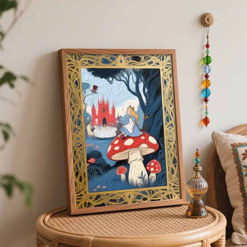 Disney Alice In Wonderland Oil Painting by Numbers Art Kit. Handmade Diy Painting Home Decoration Gifts