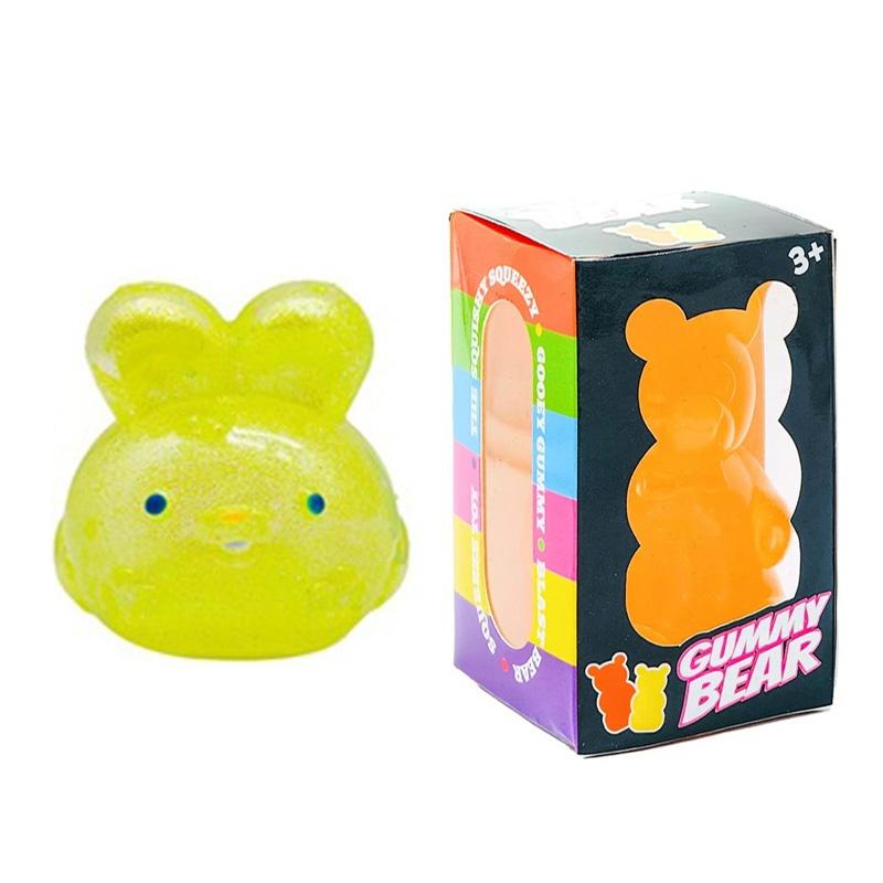 Needoh Jellyfish Octopus Decompression Toy Gummy Bear Rabbit Ultra Soft Non-toxic Relieve Emotional Stress Anxiety Fingertip Toy