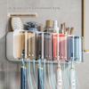 MDNG Punch-Free Wall-Mounted Toothbrush Holder with 2 Cups