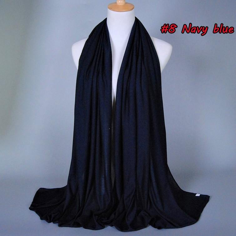 35 Colors Plain Cotton Jersey Instant Hijab Women Wrap Long Elastic Shawl Scarf Maxi Neck Snood Foulards Muslim Sjaal 180*80Cm