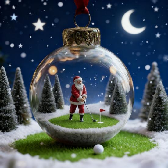Noel Baba Asılı Süsleme Şeffaf Top Tenis Golf Futbol Basketbol Badminton Oynayan Santa Noel Ağacı Asılı Süs Kolye