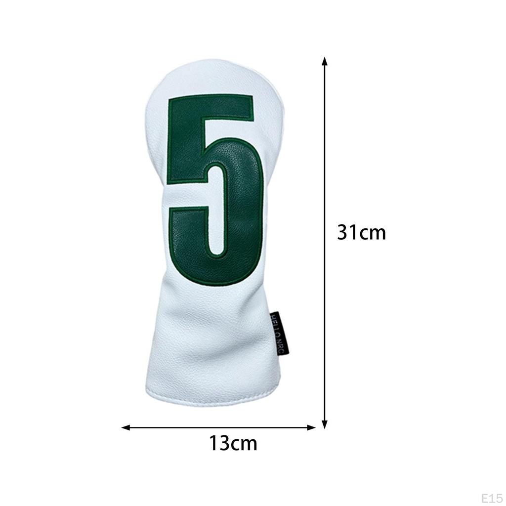 Golf Club Head Cover for Woods PU Leather Protection Wood Headcover Outdoor