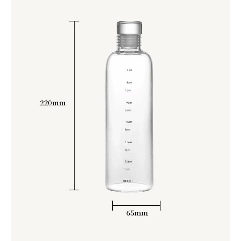 Time Scale Bottles Reusable Plastic Bottles Juice Bottles Water Bottles with Time Markers Portable Large Capacity Travel Bottles