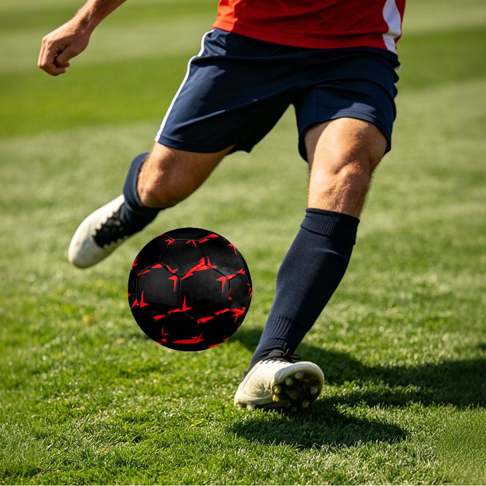 1 pz Pallone da Calcio Astratto Nero Taglia 5 Professionale Leggero Resistente Partita Allenamento Calcio Sportivo Indoor e Outdoor Pallone da Allenamento y8
