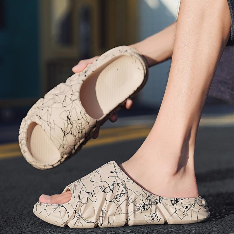 Spring Slippers Man Jelly Slippers Platform Outdoor Breathable Beach Anti-slip Slippers Summer Main Push Slippers