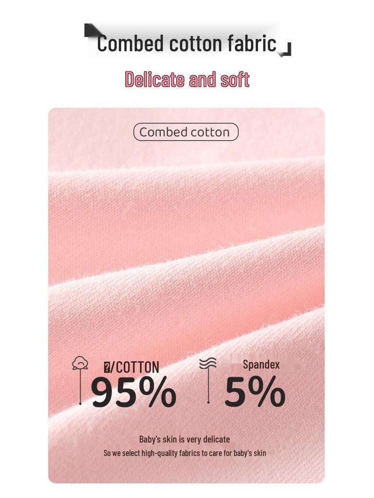 Girls' Pure Cotton Boxer Shorts - Children's Underwear, Flat-Leg Pants for Middle and Big Girls