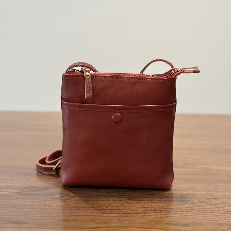 Johnature Small Bag Casual Mini Genuine Leather Phone Bag Versatile Women's Shoulder Crossbody Bags