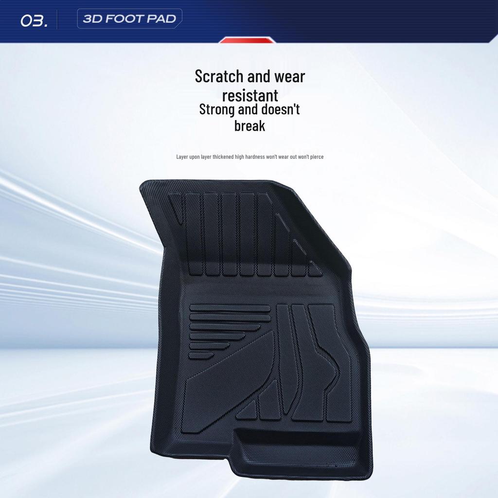 CHERY-TIGGO4 Left-hand Drive TPE Floor Mats: Anti-slip, Wear-resistant, Eco-friendly, Dirt-resistant.