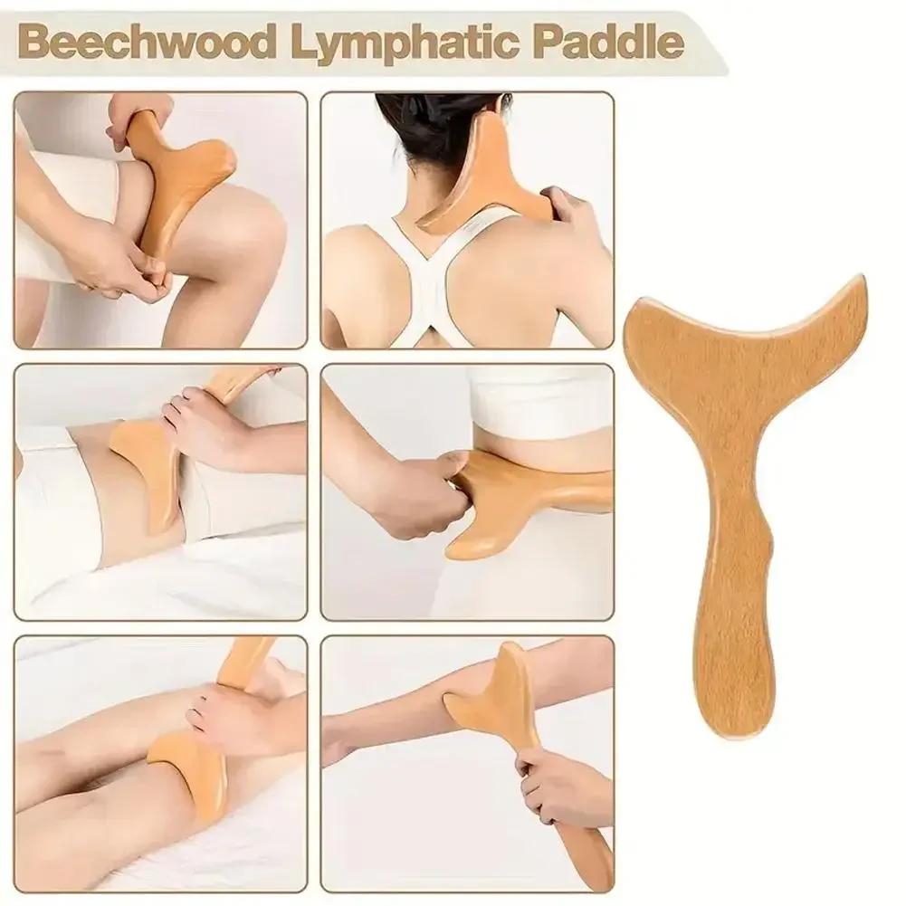 Holztherapie Massagegerät Holz Lymphdrainage Massager Körperformungswerkzeuge für Maderoterapy, Gua Sha, Muskelentspannung