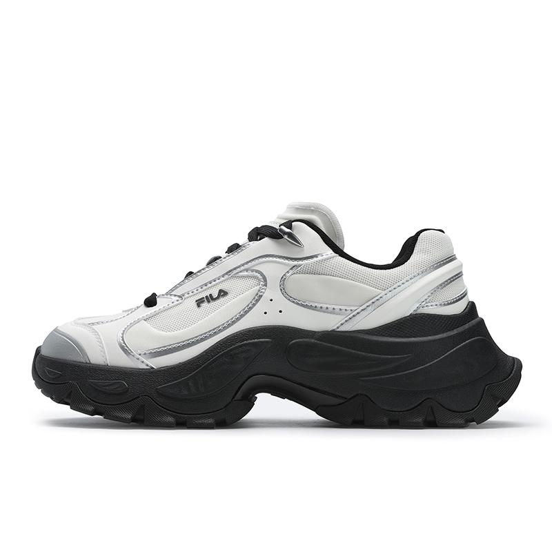 FILA Sofia 4 Lux Fishbone Shoes Comfortable Versatile Durable Low-Top Dad Shoes Women sneaker White Black F12W521114FSB