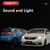 1/32 HONDA Fit GK5 Alloy Car Model Diecast Metal Toy Vehicles Car Model High Simulation Sound and Light Collection Children Gift