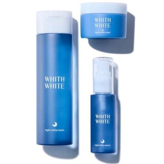 3-Step Luxurious Night Care WHITH WHITE Fis Lotion Serum Cream Quasi-Drug Anti-Aging 200ml 50ml 50g