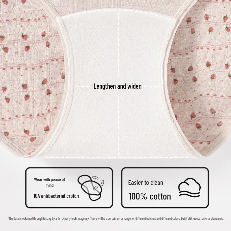 City Beauty Women's Cotton Antibacterial Mid-Rise Briefs 3-Pack