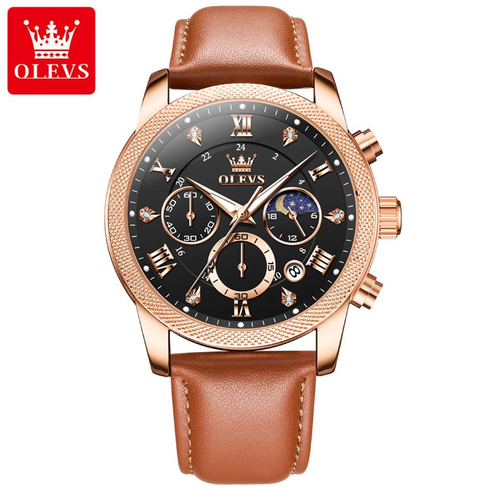 OLEVS Brand Watch Multifunctional Sports Timing Night Light with Calendar Men's Watch Men's 3660