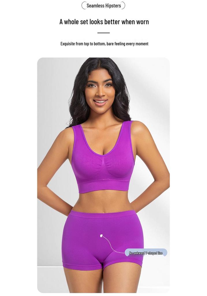Plus Size Women's Wire-Free Sports Vest with Anti-Shock and Side Bust Control
