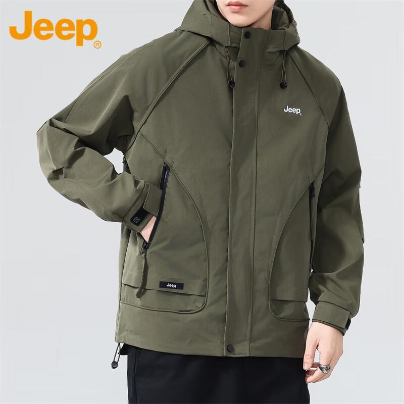 Jeep Men's Hooded Casual Workwear Jacket